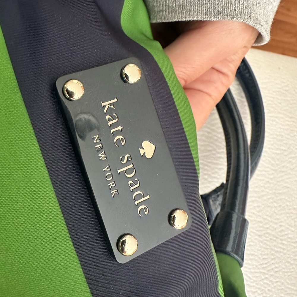 Kate Spade Vintage Cambridge Green and Blue Striped Hobo Bag Women - Picture 4 of 7